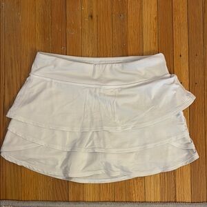 Athleta White Layered Skater Skirt